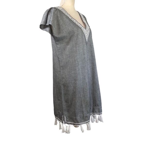Subtle Luxury Fringe Tassel Dress 100% Cotton Embroidery Size Medium/Large NWOT - Picture 5 of 12